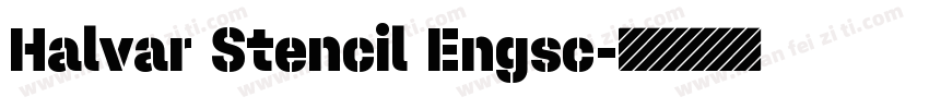 Halvar Stencil Engsc字体转换